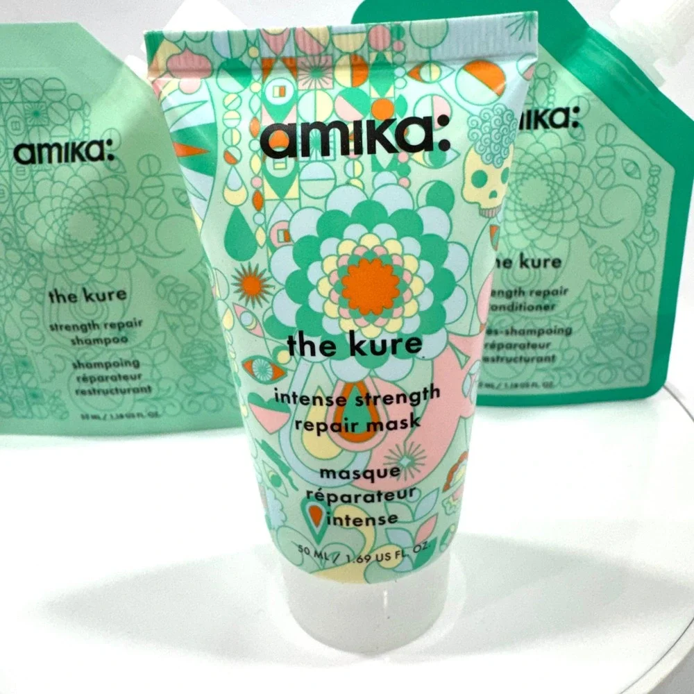 Amika The Kure Strength Repair Trial Set Shampoo Conditioner Mask Sephora New